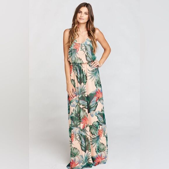 Show Me Your Mumu Kendall Maxi Dress ~ Show Me The Ring Crisp – Size Small - Picture 1 of 6